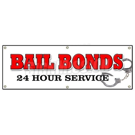 Signmission BAIL BONDS BANNER SIGN bondsman 24 service signs bailbond surety fast bond B-72 Bailbonds